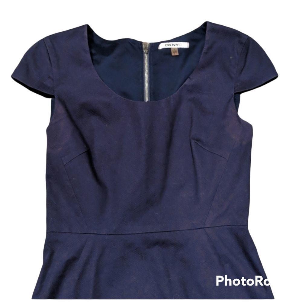 Navy Blue Sheath Dress, Womens Work Dress, Business Casual Dress - Picture 2 of 8